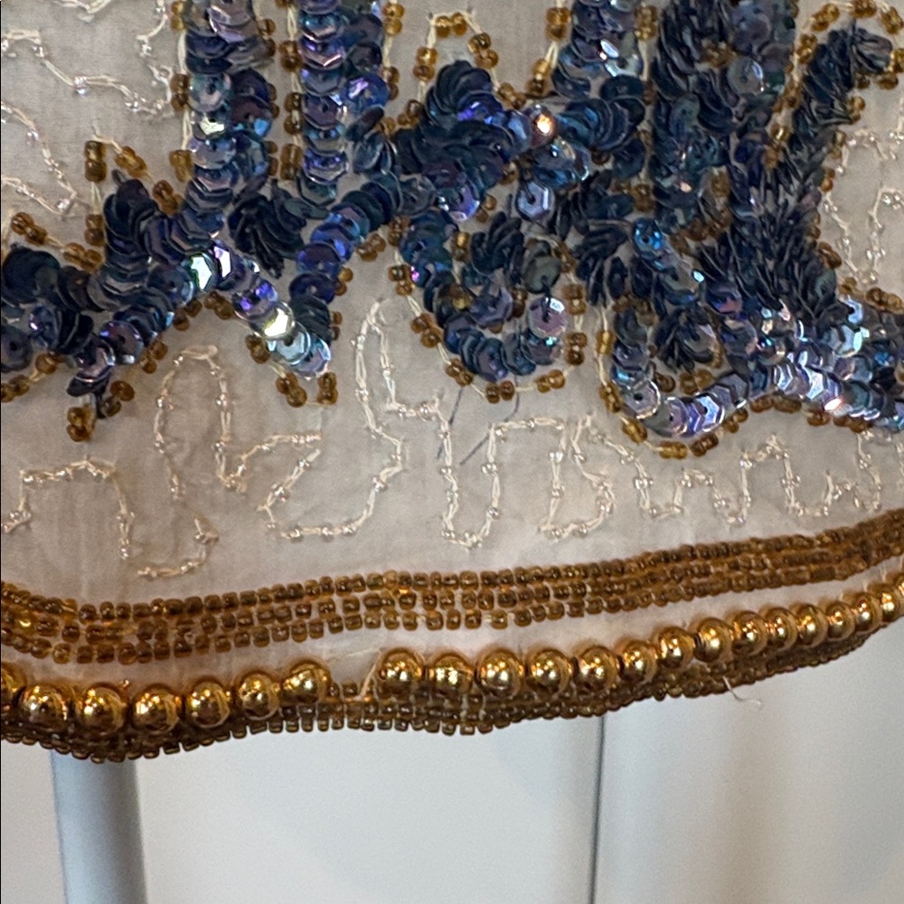 Vintage Jakelin Designs Paisley Sequin Beaded Silk Jacket Size Large 80’s 90’s - Picture 14 of 15